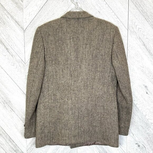 Vintage Harris Tweed Blazer Sport Coat Jacket Mens 40R 100% Wool Double Breasted - Picture 3 of 7